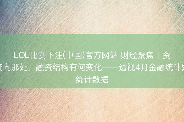 LOL比赛下注(中国)官方网站 财经聚焦|资金流向那处,融资结构有何变化——透视4月金融统计数据